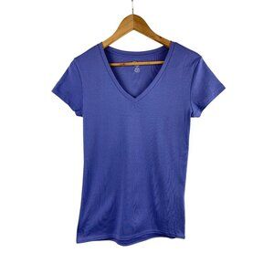 Kirkland Signature Womens Premium Pima Cotton V-Neck Tee Small Purple